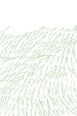 Eine gemalter Hügel mit hohem Gras auf weißem Hintergrund