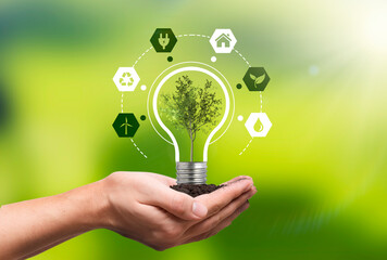 Renewable, sustainable energy sources concept