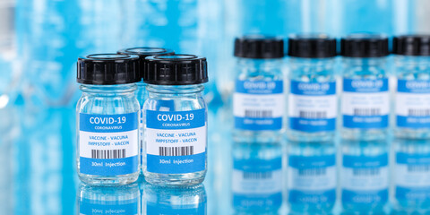 Coronavirus Vaccine bottle Corona Virus COVID-19 Covid vaccines banner