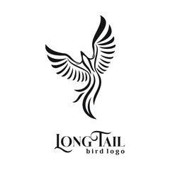 long tail bird logo exclusive design inspiration