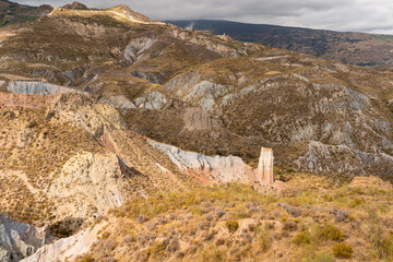mountainous and eroded landscape in southern Spain