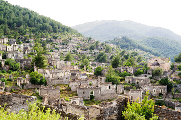 Ghost Town Kayakoy, Abandoned Greek village, Fethiye, Mugla, Turkey.