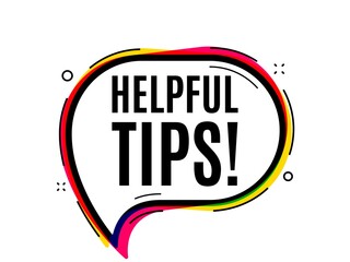 Helpful tips symbol. Speech bubble vector banner. Education faq sign. Help assistance. Thought or dialogue speech balloon shape. Helpful tips chat think bubble. Infographic cloud message. Vector