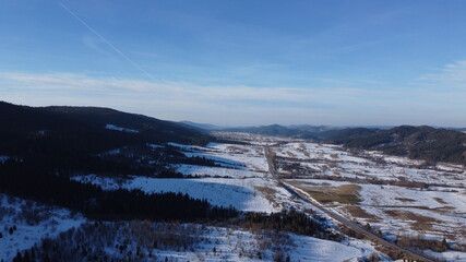 winter landscape in the mountains