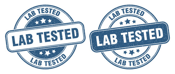 lab tested stamp. lab tested label. round grunge sign © Aquir