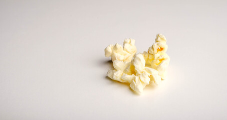Classic popcorn on white background