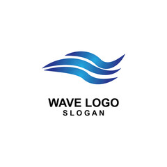 Water wave icon vector