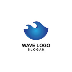Water wave icon vector