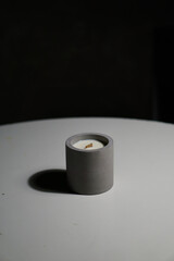 composition of candles on table
