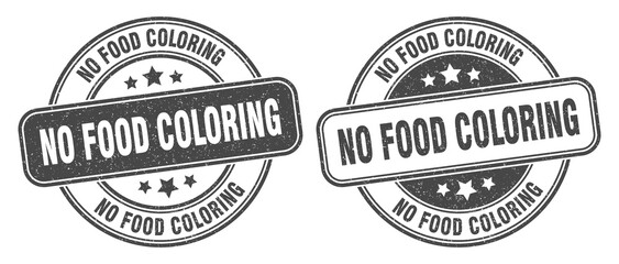 no food coloring stamp. no food coloring label. round grunge sign