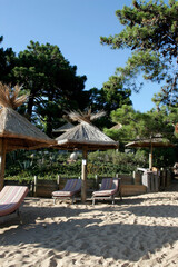 Transats sur la plage - Corse du Sud