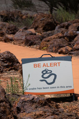 A snake warning sign