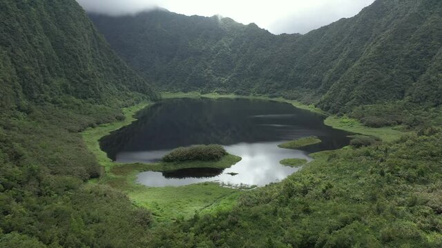 Grand Bassin remote lake in Reunion Island
