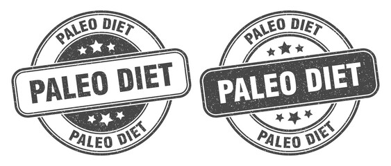 paleo diet stamp. paleo diet label. round grunge sign