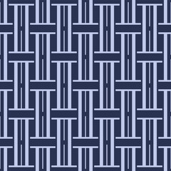 Japanese Geometric Weave Vector Seamless Pattern