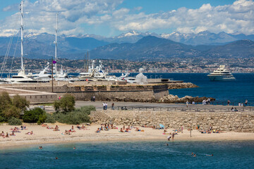  The Mediterranean resort of Antibes on the French Riviera in the South of France.