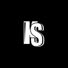 simple KS letter icon vector logo