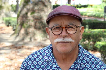 Senior man with a mustache