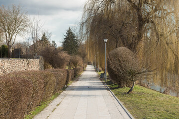 Park pałacowy w Żaganiu. Przedwiośnie. - obrazy, fototapety, plakaty