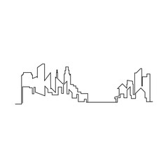 simple urban building vector logo