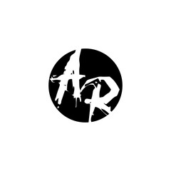 simple A R letter icon vector logo