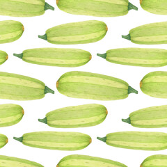 a seamless pattern of detailed zucchini on a white. organic food, farmers market
