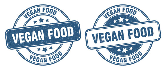 Obraz premium vegan food stamp. vegan food label. round grunge sign