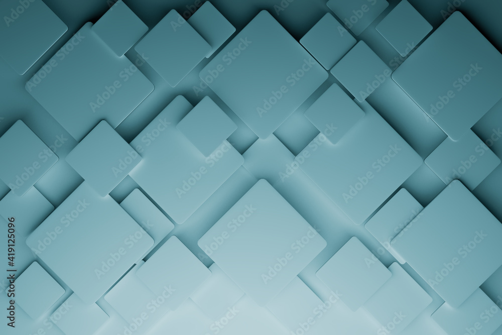 Aufkleber Abstract background of 3D cube, 3D illustrations rendering 