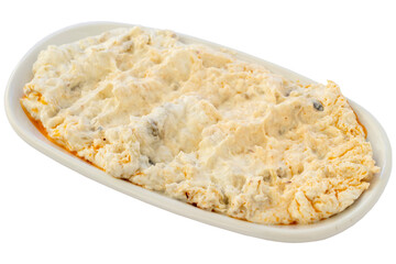 Ali nazik meze isolated on white background