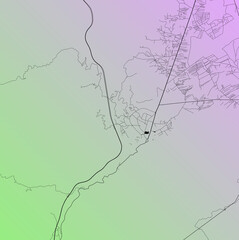 Abbottabad, Pakistan (PAK) - Urban vector city map with parks, rail and roads, highways, minimalist town plan design poster, city center, downtown, transit network, street blueprint