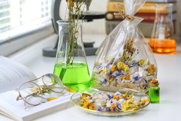 herbal bath salt, home laboratory