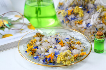 herbal bath salt, home laboratory