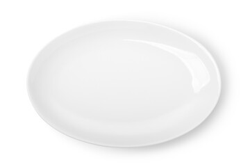Oval white plate