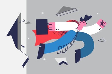 Business superpower, leadership, success concept