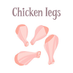 Fresh raw chicken legs. Protein healthy nutrition product.