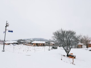 Snowy Andong Hahoe Village