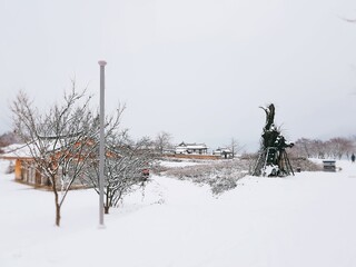 Snowy Andong Hahoe Village