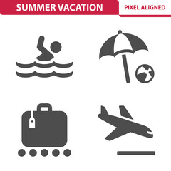 Summer Vacation, Tourism Icons