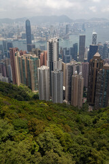 Wieżowce korporacyjne na wyspie Hong Kong