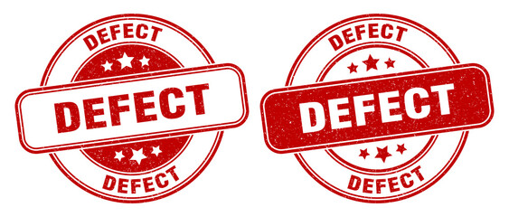 defect stamp. defect label. round grunge sign