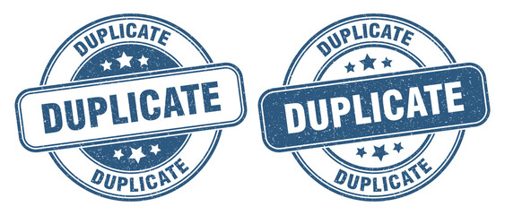 Obraz premium duplicate stamp. duplicate label. round grunge sign