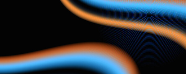 Abstract background with gradient color shapes. Liquid wave color cover. Holographic element. 