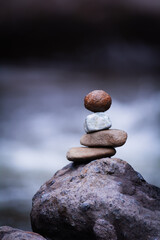 Balance of stones, natural art, yoga for the soul 