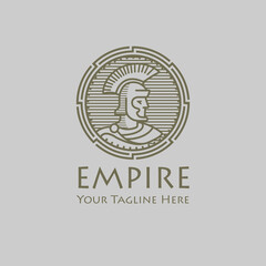 Roman empire warriors line logo