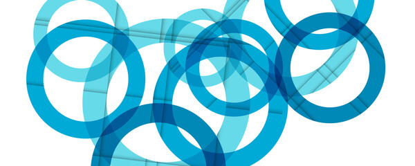 Blue modern geometrical abstract background with circle