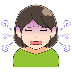 体調不良　女性