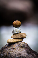 Fototapeta na wymiar Rocks in balance, meditation and yoga for the soul 