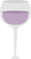Vector illustration of a wine glass emoticon

