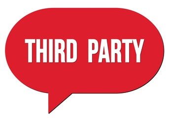 THIRD  PARTY text written in a red speech bubble