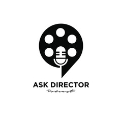 film movie podcast logo icon design